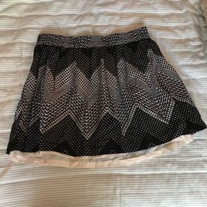 Charlotte Russe Black and White Patterned Skirt